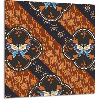 GLASPLATTE FÜR KÜCHE 60x65 Schmetterling