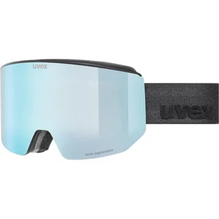 Uvex lace Attract - stylische, verspiegelte Skibrille mit Magnetwechselscheibentechnologie und Anti-Fog-Beschichtung für Damen und Herren - black/ice-green - one size
