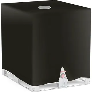 Wiltec IBC Container Abdeckplane – 1 x 1,2 x 1,16 m – aus Hart Propylen – Schutzhaube Haube Regenschutz für 1000 l Regenwassertank - Schwarz