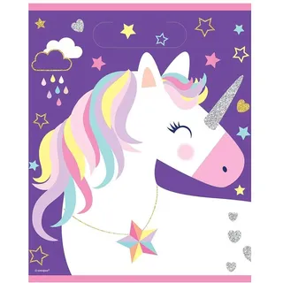 Unique Partytaschen - Einhorn-Party - 8er-Pack