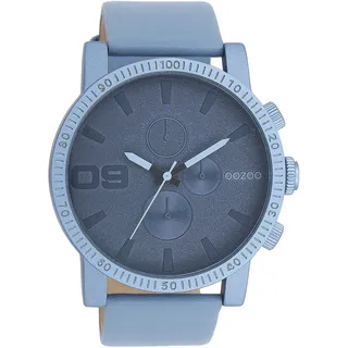 Oozoo blau Leder Timepieces Damen-Herren Analog-Quarzuhr UOC11216 | Blau
