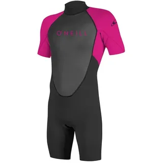 O ́neill Wetsuits Reactor Ii 2 Mm Spring Junior-kurzarm-shorty Mit Rückenreißverschluss - Black / Berry - 16 Jahre