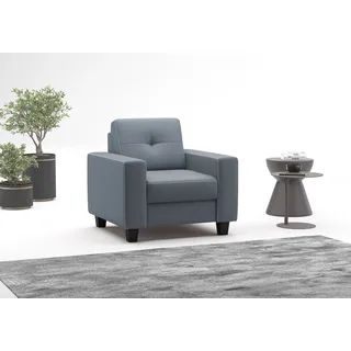 OTTO home Sessel Varese Kreuznaht 96 x 91 x 90 cm Beige/Blau