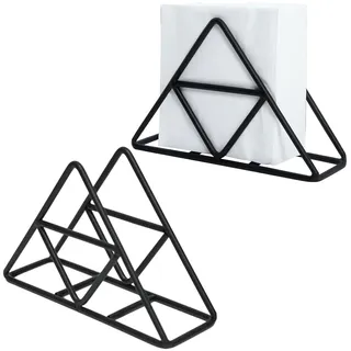 SOGHO Serviettenhalter Edelstahl, Serviettenhalter aus Metall, Stehserviettenhalter für Werkbank, Küchentisch, Partydekoration (Schwarz)
