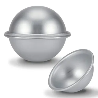 10cm Halbkugel Kuchenform, Kugel 3D Kuchenform Halbkreisform Antihaft Runde Backformen Bikini Kuchen Dessert Pudding Backform Halbe Aus Chiffon Cake Dessertpudding Aluminium Hemisphäre