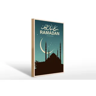 Holzschild Ramadan 30x40cm Kareem