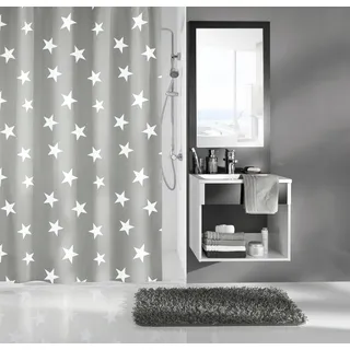 KLEINE WOLKE Duschvorhang Nova 240 x 180 cm grau