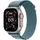 Watch Ultra 3 GPS + Cellular 49 mm Titaniumgehäuse beige Alpine Loop Textilarmband blau S