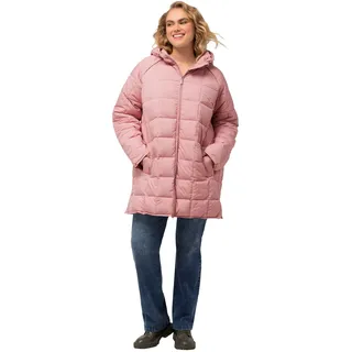 Ulla Popken Damen Hyprar Steppjacke: Spezialistin, Nur Wasserabweisend Jacken, Zartes Altrosa, 46-48 EU