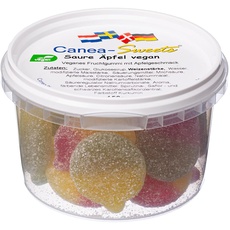 Canea Sweets Saure Äpfel | Extra Sauer | Veganes Fruchtgummi | Mit natürlichem Apfelgeschmack | Weich | 150 g