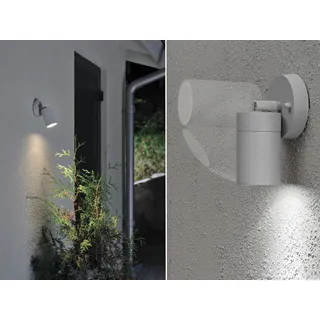 2er-Set Aluminium Wandspot MODENA grau GU10 Höhe 15 cm IP44 Außenleuchten