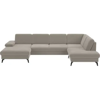 sit&more Wohnlandschaft »Morris U-Form, inkl. Sitztiefenverstellung« wahlweise mit Armteilverstellung, Bettfunktion & Bettkasten,