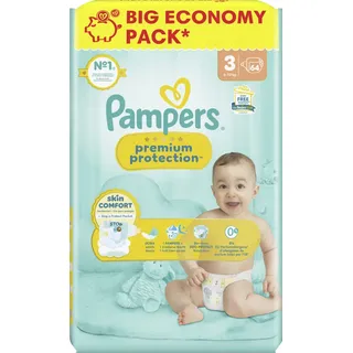 Pampers Premium Protection Gr. 3 (6-10 kg) 64 St.