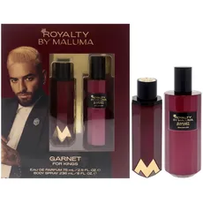 Garnet by Royalty By Maluma for Men – 2 Stück Geschenkset 2,5 oz EDP Spray, 8 oz Body Spray