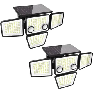 wanyishun Außenleuchte Kunststoff 2 Stück 238 LED schwarz