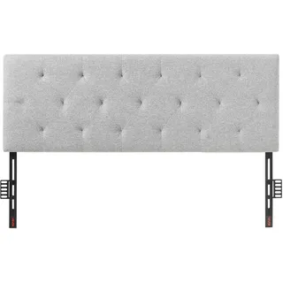 Vevor Kopfteil in voller Größe mit verstellbarer Höhe (5 cm pro Ebene), Bettzubehör Betthaupt Bettkopfteil 1430 x (905-1205) mm ideal für Schlafzimmer Hotel Privatunterkunft Schlafsaal, Hellgrau