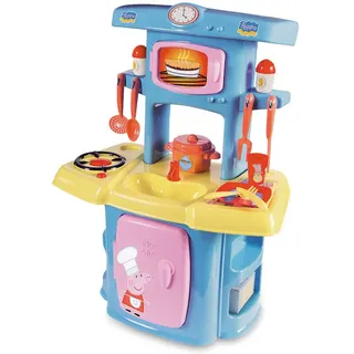 Smoby Mi Cocina Peppa Pig Wutz Ecoiffier Kinderküche mit 13 Zubehörteilen, 100% offizielles Lizenzprodukt, für Jungen und Mädchen ab 18 Monaten (1711), bunt, 60.5 x 42.7 x 24.6