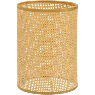 Baluue Rattan Lampenschirm E27 Gewebt Rustikaler Tischlampenschirm Für Wohnzimmer Schlafzimmer Innenbeleuchtung 8.07X5.51 Zoll Rattan-Lampenschirm Für Stehlampen Gemütliche Atmosphäre