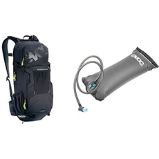 EVOC FR ENDURO BLACKLINE 16L Outdoor Protektor Backpack für Touren & Trails HYDRATION BLADDER 3L Trinkblase für den Rucksack (16L, Größe: S, Rückenprotektor, Belüftung), Schwarz/Carbon Grau