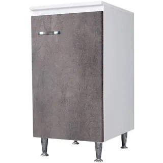 Base Negrari Komfort FB3006DCGSX Holz Weiß Corten Grau Tür Langsam 45x50 H85