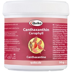 Quiko Canthaxanthin 50g - Carophyll - Ergänzungsfutter für Ziervögel mit Rotfaktor