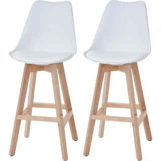 MCW Barhocker Vaasa T501 2er-Set  Weiß
