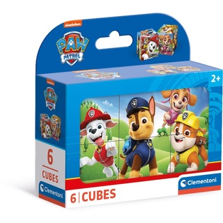 Clementoni Paw Patrol 6 Würfel Puzzle Kinder - Geschicklichkeitsspiel für Kinder ab 3 Jahren - Sensorik- & Motorikspielzeug 40658