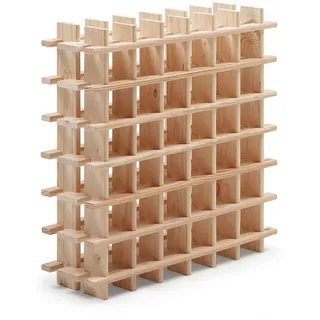 Astigarraga Kit Line Rioja Modulares Weinregal für 36 Flaschen, massives Kiefernholz, 75 x 75 x 22 cm