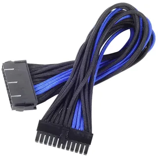 SilverStone SST-PP07-MBBA - Netzteil-Verlängerungskabel 30cm Motherboard 24pin auf 24pin, schwarz/blau