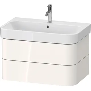 Duravit Happy D.2 Plus Waschtischunterbau wandhängend, 775x490mm, 2 Schubkästen, HP4387022220000, Farbe: Weiß Hochglanz Dekor