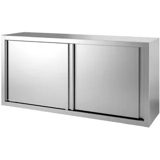 Gastro-Inox Wandschrank mit Schiebetüren, aus Edelstahl 1400x400x600mm