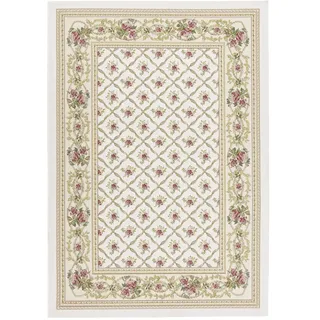 THEKO "Flomi Rose Garden", rechteckig 4 mm Höhe Flachgewebe, romatisch verspielt, mit Bordüre,