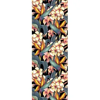 queence Vinyltapete »Nick« Motiv   bedruckt   botanisch   floral   gemustert   natürlich glatt 90x250cm, selbstklebend, kinderleichte Anbringung,, Sticker, gelb