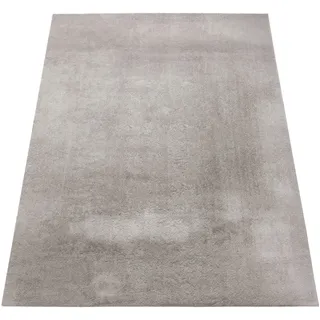 Paco Home Kurzflorteppich 160/220 cm Cadiz 630 , Grau , Textil , Rechteckig , 160x220 cm , strapazierfähig, für Fußbodenheizung geeignet , Teppiche und Böden, Teppiche