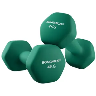 Songmics Kurzhanteln 2er-Set Gymnastikhantel 2 x 4 kg grün