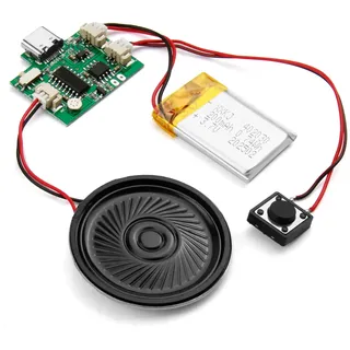 Sound Modul Steuerung über Tasten, 8MB Programmierbar USB Herunterladbar, MP3 Musik Platine mit Lautsprecher für DIY Personalisierte Grußkarten, Kreatives Musikgeschenk