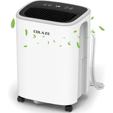 COLAZE Luftentfeuchter 12L/Tag Luftentfeuchter Elektrisch für Keller Home Schlafzimmer Badezimmer Großes Zimmer Auto bis 50m3 (~20 m2), Digitalanzeige,Ablaufschlauch,Timer-Gegen (12L dehumidifier)