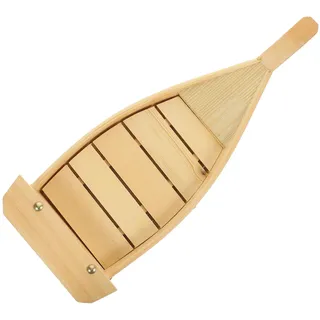 Toyvian Holz Sushi-Platte Boot Form Großes Japanisches 42 X 17 X 7.5 cm | Restaurants, Hotels, Besondere Feiern, Familienessen, Sushi-Aufbewahrung, Attraktives Design