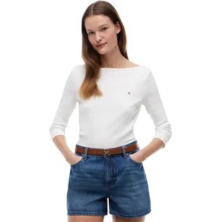 Tommy Hilfiger Damen. Langarmshirt New Cody T-shirt - Nos Ecru), L