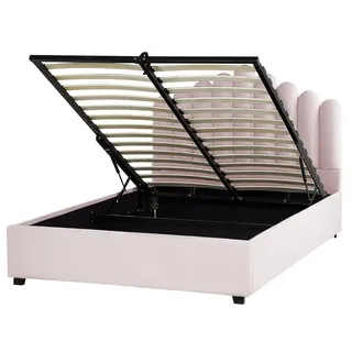 Beliani Polsterbett 140x200 cm Rosa Vincennes , Textil , 140x200 cm , Schlafzimmer, Betten, Polsterbetten