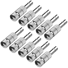 ATOPLEE 10pcs 0,6 mm Niederdruck Messing Nebeldüsen Mit Filterfunktion für Kühlsystem Luftbefeuchtung Sprayer