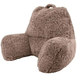 icon Rückenlehne Lesekissen Teddybär , Mokka , Textil , Freiform , 74x63 cm , Hergestellt in Deutschland , Heimtextilien, Wohntextilien, Kissen, Rückenkissen