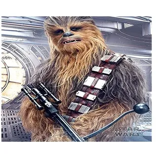Pyramid International Chewbacca Bowcaster Star Wars The Last Jedi Mini-Poster, Kunststoff/Glas, Mehrfarbig, 40 x 50 x 1,3 cm