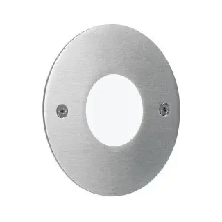 Brumberg 10012223 LED-Wandeinbauleuchte 230 V AC, 50 Hz, 1,2 W, 3.000 K, IP54, rund, edelstahl ma