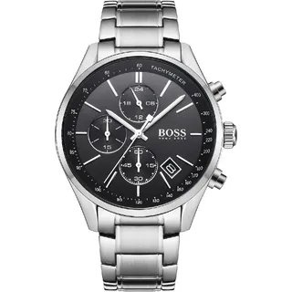 Hugo Boss Herrenuhr 1513477 - Grand Prix (Zh022C) + Box - Schwarz, Silber
