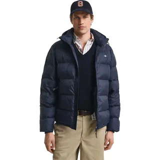 Gant Winterjacke einfarbig dunkelblau wasserabweisend - Dunkelblau