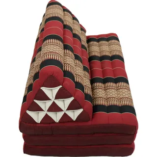 Fine Asianliving Thai Cushion Three-fold 80x190cm Triangle Cushion XXXL 8 Roll Seat Thai Kissen Meditation Matte Matratze Kapok 301-N16