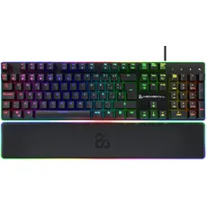 NEWSKILL Gungnyr Pro Optomechanische Gaming-Tastatur, Anti-Ghosting, programmierbare Makro-Tasten, RGB, Handgelenkauflage, austauschbare Gateron-Netzwerk-Switches, spanisches Layout, Windows, Mac OS