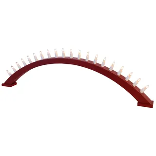 Best Season Leuchtbogen "Kulle" 20flammig Material: Holz, Farbe rot, ca. 30 x 105 cm, 230-85 - Rot