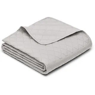 Blumtal Tagesdecke 220 x 240 cm Grau/Silber